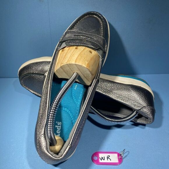 KEDS Gray Metallic Penny Loafers Women's 10 (eur 41) - Picture 1 of 8